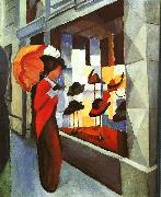 August Macke Hat Shop oil on canvas